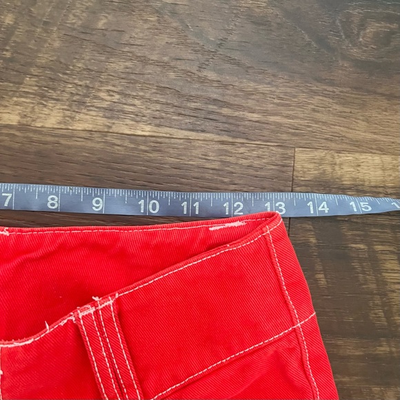 Vintage Baxis red super flare bells bellbottom wide leg denim jeans 26” waist - Picture 9 of 15